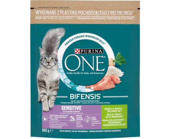 PURINA One Bifensis Adult Sensitive - dry cat food - 800 g