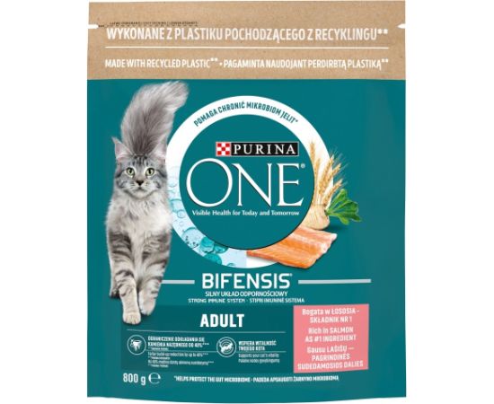 PURINA One Bifensis Adult Salmon - dry cat food - 800 g