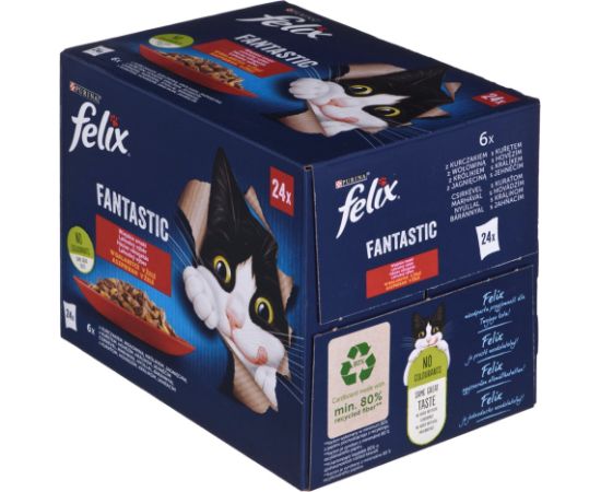 Purina Felix Fantastic country flavors in jelly - Wet food for cats - 24x 85g