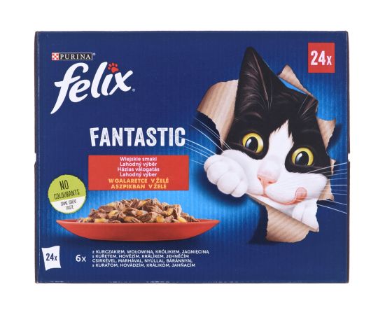 Purina Felix Fantastic country flavors in jelly - Wet food for cats - 24x 85g