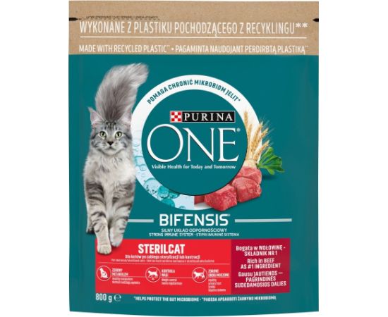 PURINA One Bifensis Sterilcat Beef - dry cat food - 800 g