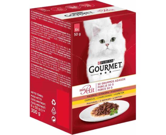 Purina GOURMET Mon Petit Poultry Mix - wet cat food - 6 x 50 g
