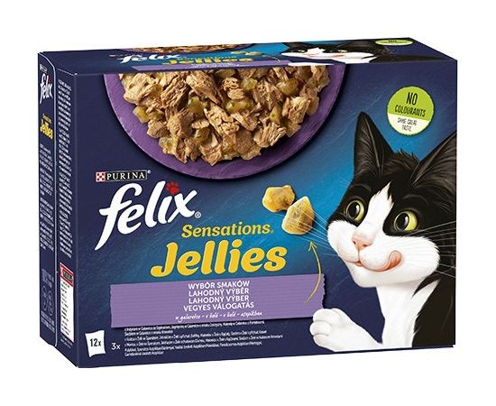 Purina Felix Sensations Mix Turkey, Mackerel, Lamb, Herring - Wet Cat Food - 12x85 g