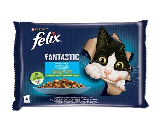 Purina Felix Fantastic country flavors in jelly, salmon, trout with vegetables -(4x 85 g)
