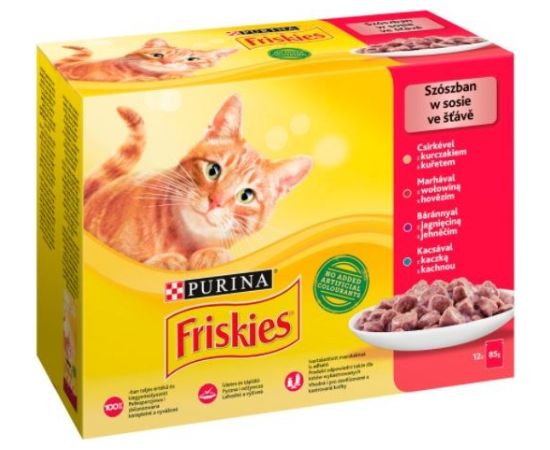 Purina Friskies Mix meat - wet cat food - 12 x 85 g