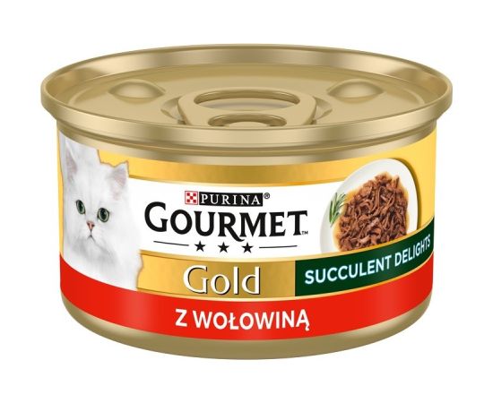 PURINA Gourmet Gold Succulent Delights Beef - wet cat food - 85g