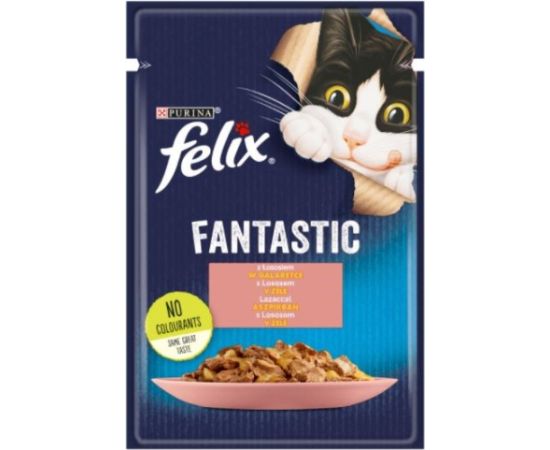 Purina FELIX Fantastic with salmon in jelly - wet food for cats - 85g