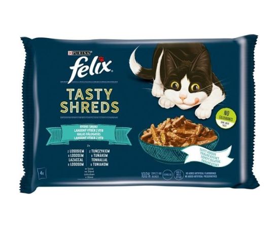 Purina FELIX Tasty Shreds with salmon and tuna - 4x 80g