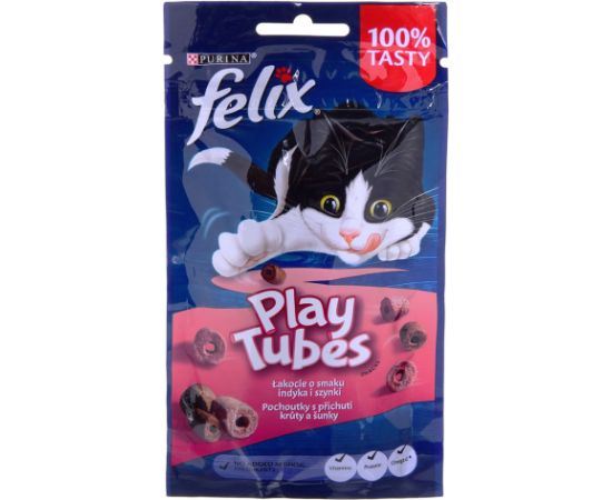 Purina FELIX Play Tubes Turkey, Ham  - dry cat food - 50 g