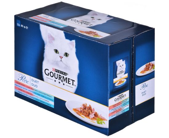 Purina GOURMET Perle Duet Fish - wet cat food - 12x85 g