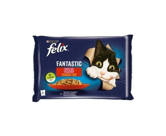Purina Felix Fantastic rabbit, lamb - wet food for cats 340 g (4x 85 g)
