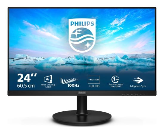 Monitors Philips V Line 241V8LAB/00 LED display 60,5 cm (23.8") 1920x1080 px Full HD LCD Monitori