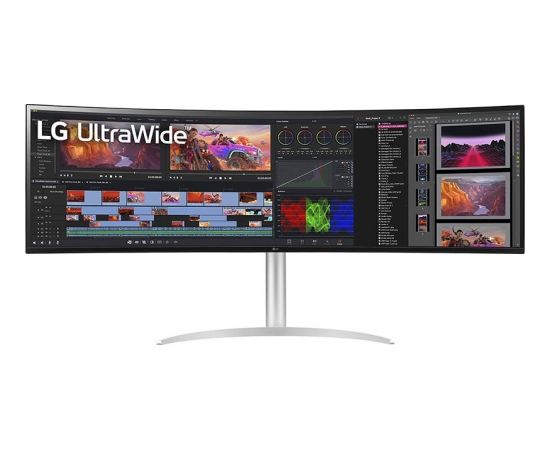 LG Monitors 49'' Dual QHD Nano IPS™ Curved UltraWide™ Monitor with VESA Display HDR™ 400, Built-in Speakers & Gaming Features SILVER