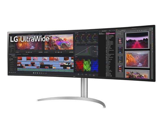 LG Monitors 49'' Dual QHD Nano IPS™ Curved UltraWide™ Monitor with VESA Display HDR™ 400, Built-in Speakers & Gaming Features SILVER