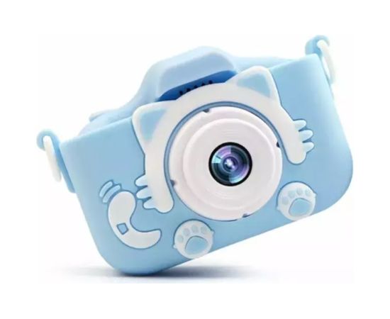CP X5 Bēnu Digitālā Foto un Video Kamera ar Gumijas čeholu MicroSD kartes slotu 2'' LCD Zils kaķis
