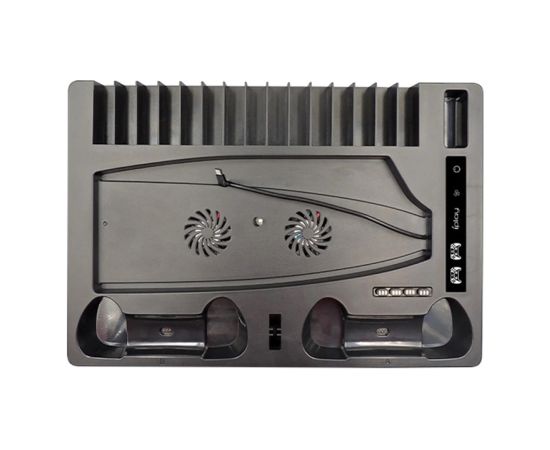 GameBox M1 Multi Dock statīvs Play Station 5 kontrolieriem austiņu tālvadības pults ar dzesēšanas ventilatoru melns