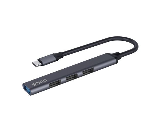SAVIO AK-71 USB-C hub - 3 x USB-A 2.0, 1 x USB-A 3.0, 4-in-1, 5 Gbps