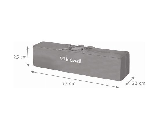 Saliekamā gulta BLISSY-2 grey Kidwell [A]