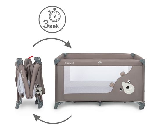 Saliekamā gulta BLISSY BASIC beige Kidwell [A] Детские кроватки