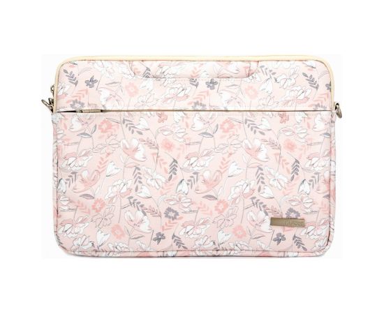 iLike   13-14 Inches Fabric Laptop Bag With Strap Flower Pink