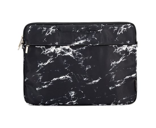 iLike   15-16 Inches Fabric Laptop Bag With Strap Marble Black