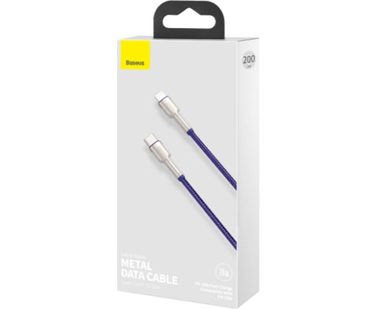 Baseus Cafule Series USB-C cable for Lightning, 20W, 2m (purple)