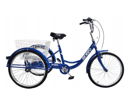 Enero Rower 3-kołowy 24" rehabilitacyjny 1-biegowy niebieski