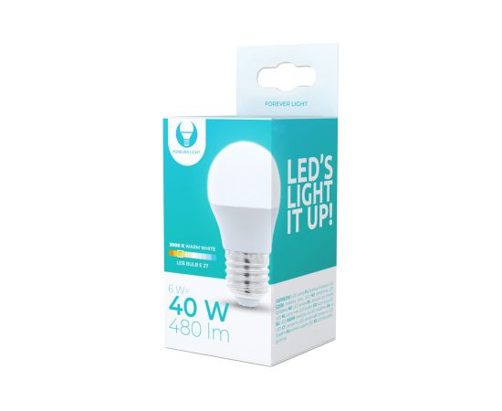 Светодиодная лампа Forever Light E27 G45 6W 230V 3000K 480lm