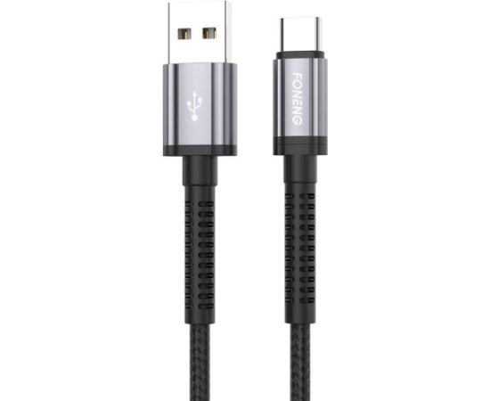 Foneng X83 USB-USB-C kabelis, 2,1 A, 1 m (melns)