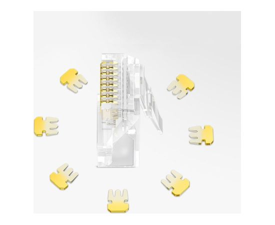 Ugreen 10x разъем соединительный конец RJ45 8P8C Cat 6 прозрачный (50961)