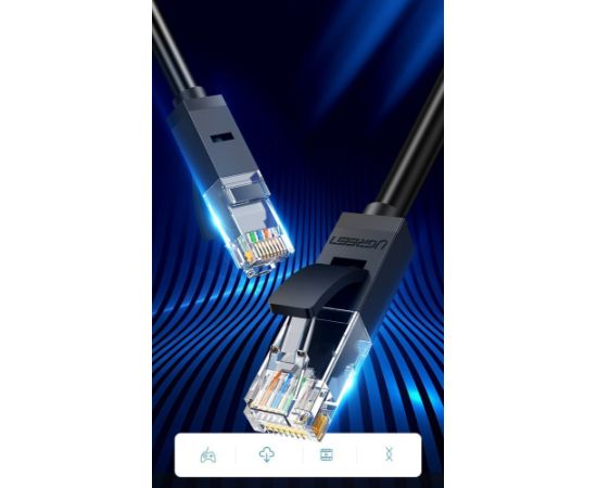 Ugreen LAN Vads | 6e cat | RJ45 | 2m | Melns