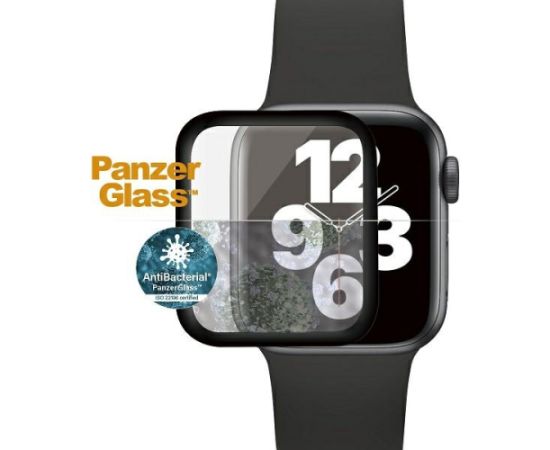 PanzerGlass Curved Apple Watch 4|5|6|SE 40mm Antibacterial czarny|black