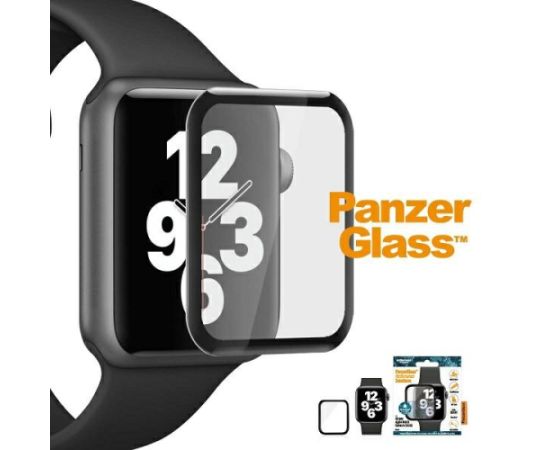 PanzerGlass Curved Apple Watch 4|5|6|SE 40mm Antibacterial czarny|black