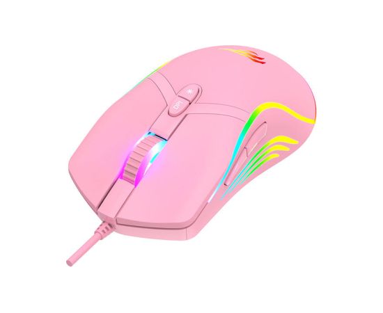 Gaming mouse Havit MS1026 RGB 1000-6400 DPI (pink)