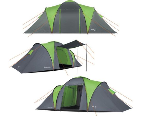 Telts NC6431 CAMPING TENT GREEN-GRAY HIGHLAND IV NILS CAMP