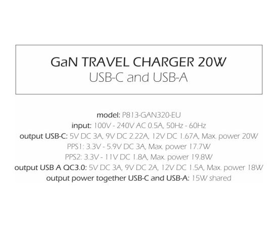 Swissten 3арядное устройство GaN USB-C 20W PD / USB-A 18W Q