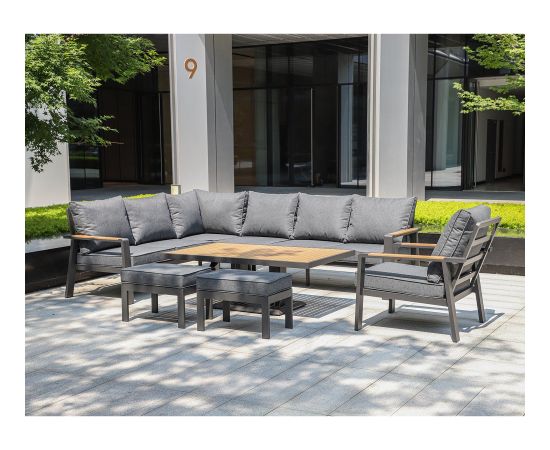 Garden furniture set PARKER 5-parts, grey