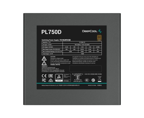 DeepCool PL750D power supply unit 750 W 20+4 pin ATX ATX Black