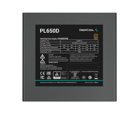 DeepCool PL650D power supply unit 650 W 20+4 pin ATX ATX Black