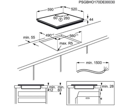 Induction hob AEG IKB64341FB