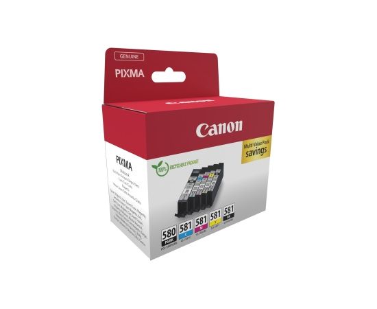 Canon PGI-580/CLI-581 (2078C007) Ink Cartridge Multipack, PGBK/BK/C/M/Y