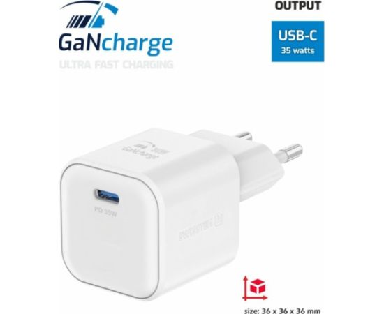 Swissten Зарядное устройство GaN USB-C 35W PD