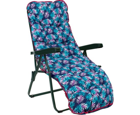 Deck chair BADEN-BADEN blue pad