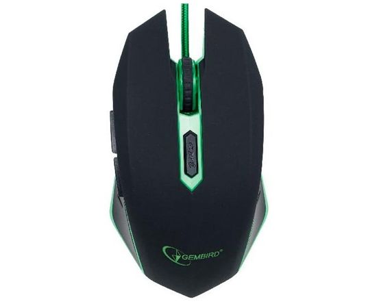 Gembird Gaming mouse, MUSG-001-G, Black/green, USB