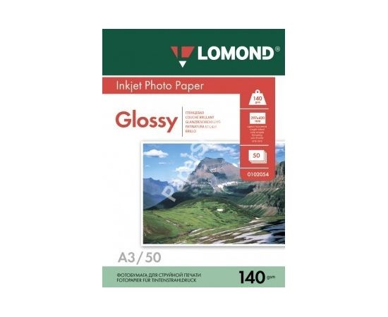 Lomond Photo Inkjet Paper Glossy 140 g/m2 A3, 50 sheets