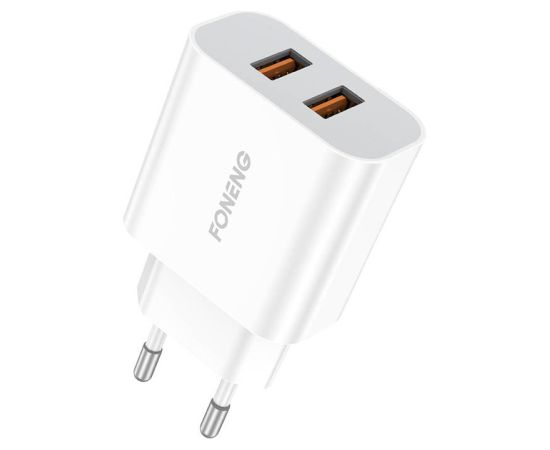 Fast charger Foneng 2x USB EU45 + USB Micro cable