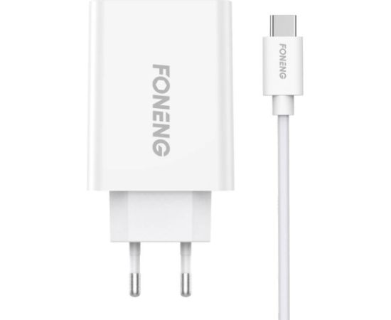 Fast charger Foneng 1x USB EU43+ USB Type C cable
