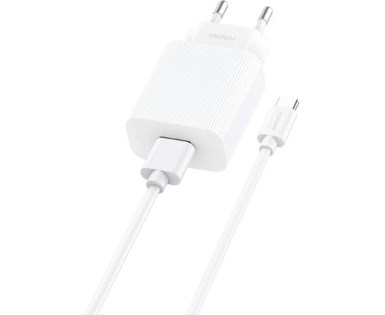 Fast charger Foneng 1x USB EU28 QC 3.0+ USB Type C cable