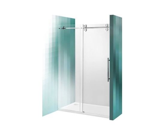 dušas durvis KID2, 2000 mm, h=2000, briliants/caurspīdīgs stikls