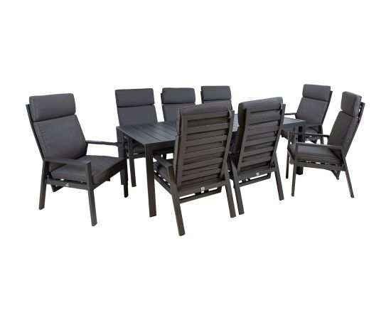 Dārza mēbeļu komplekts TOMSON galds un 8 krēsli